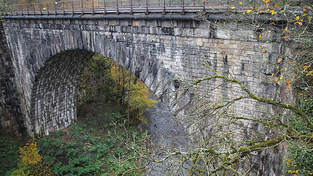 Die Albbrucker Eisenbahnbrücke über die Alb, ein denkmalgeschütztes Bauwerk, wird abgerissen. (Archivbild)