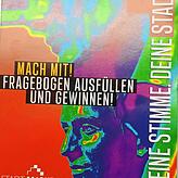 Die Flyer werden in der Stadt verteilt.