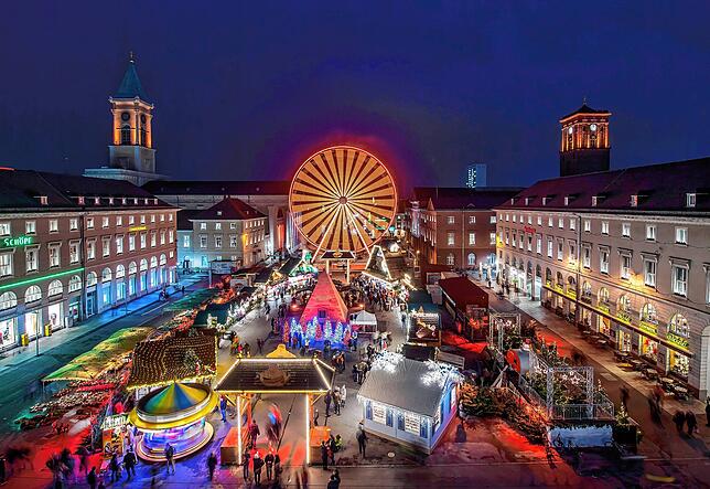 Der Christkindlesmarkt in Karlsruhe.