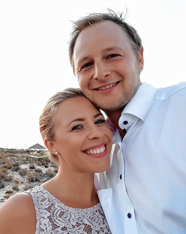 Sabrina Müller und Tobias Mader aus Salem haben ihre standesamtliche Hochzeit pandemiebedingt in den August verschoben: „Wir ...