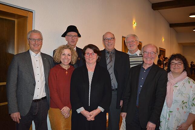 Der Bauförderverein mit Manfred Lorenz, Brigitte Körber, Andreas Beck, Petra Holstein, Rolf Schnekenbühl, Franz Kopp, Gebhard Geiger und ...