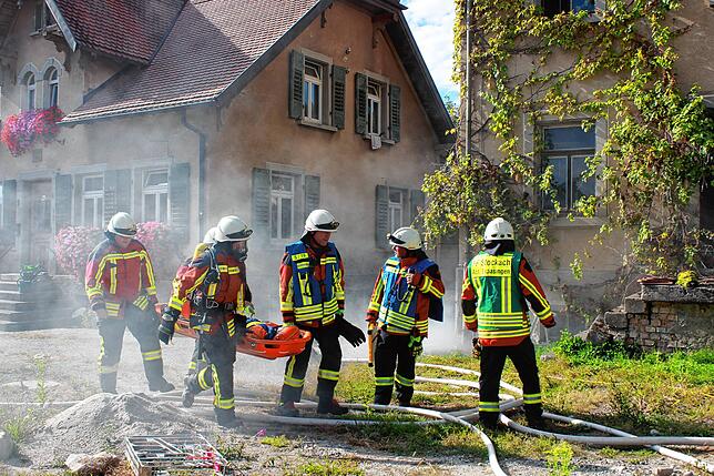 Bild 16: Jahreshauptübung der Feuerwehrabteilungen Wahlwies und Espasingen