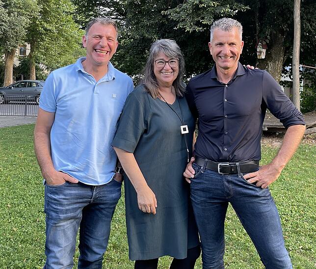 Ausgeschieden aus dem Ortschaftsrat sind (von links): Tobias Kreidler, Diana Bartosz und Markus Heimgartner.