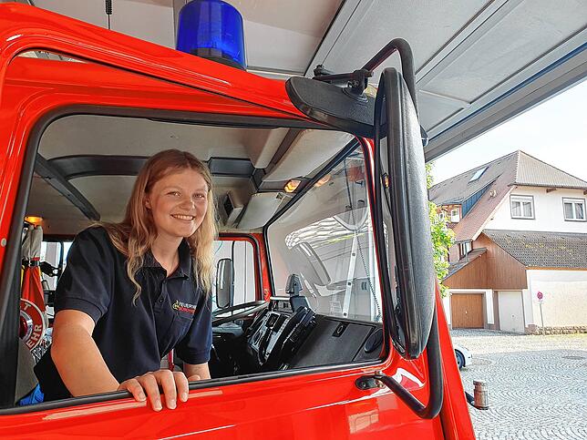 Lea Wimmer ist mit Freude Feuerwehrfrau in Mönchweiler.