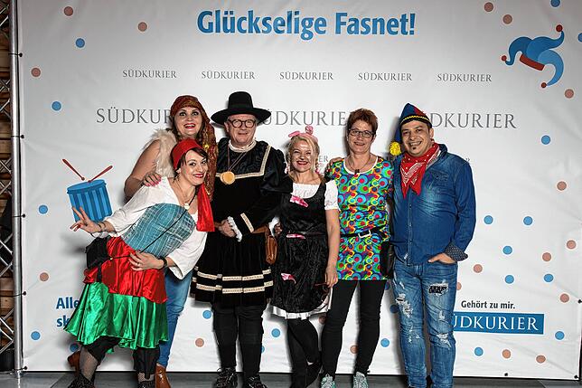SÜDKURIER Fotowand beim Stockacher Narrengericht 2020