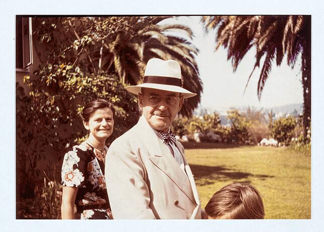 Thomas Mann in seinem Exil in Los Angeles, 1946.