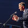 Björn Höcke, Fraktionsvorsitzender der AfD Thüringen, spricht bei der AfD-Veranstaltung in der Rottweiler Stadthalle.