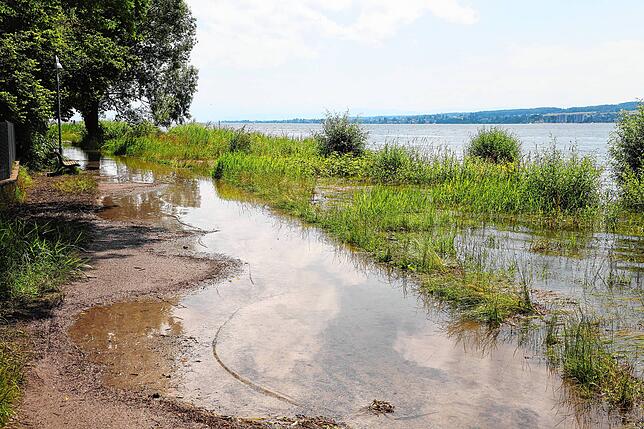 Bild 19: Hochwasser am Bodensee: Wasserstand vor Konstanz erneut über fünf Metern