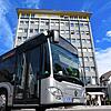 Ein Stadtbus an der Kreuzung Metzquartier: Ab 2024 dürften nicht nur Dieselbusse zur Flotte gehören.