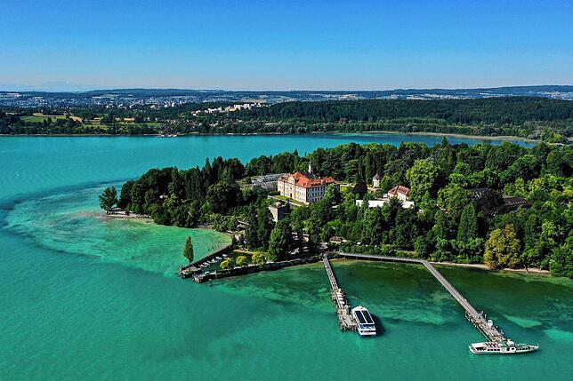 Die Insel Mainau ist auch mit dem Schiff erreichbar.