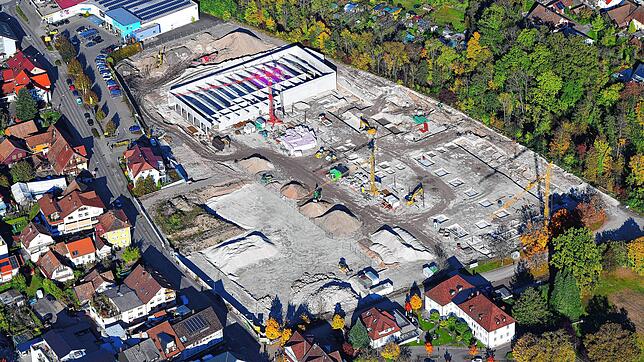 Die neuen Bauten auf dem Wehrer Brennet-Areal nahmen 2021 endlich Formen an. Bild: Erich Meyer
