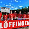 Die Neuzugänge und Trainer beim FC Löffingen: (von links) Benjamin Gaudig (Vorsitzender), Sarja Nabaan, Adolf Scherer, Tim Wider, Erik ...