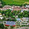 Das Krankenhaus in Singen an seinem jetzigen Standort. Der ursprüngliche dunkelrote Backsteinbau ist im Hintergrund gut zu erkennen. ...