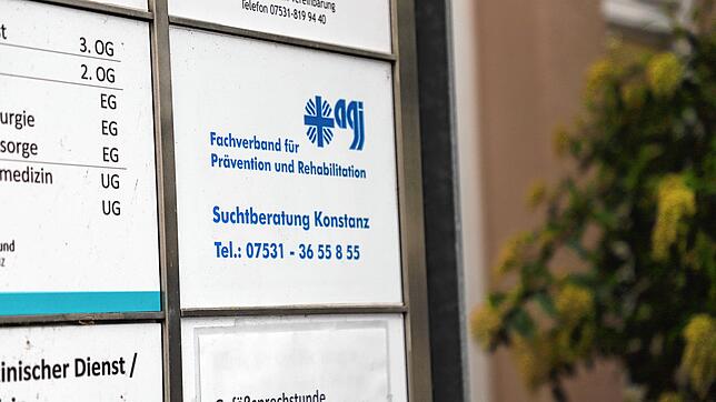 Der Eingang der Suchtberatungsstelle Konstanz. Suchterkrankte und Betroffene können sich in Konstanz an unterschiedliche Einrichtungen ...
