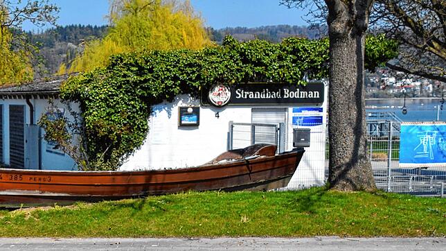 Eingang des Strandbads Bodman