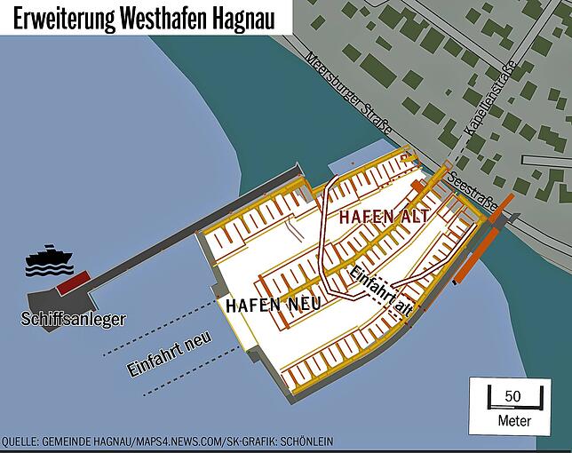 Bild 3: Ankündigung für Bürgerentscheid stoppt vorläufig Projekt zur Umgestaltung von Ufer und Hafen in Hagnau