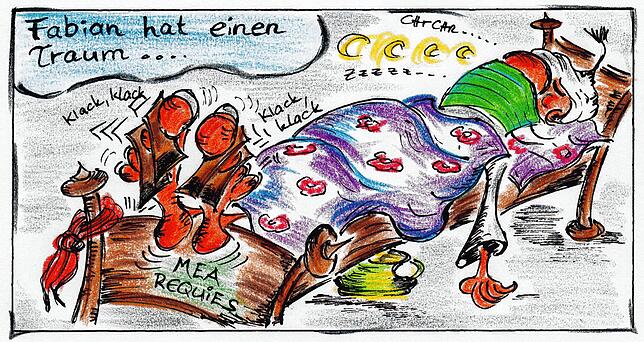 Es ist die Nacht vom Hemdglonker auf den Schmutzige Dunschtig 2021. Fabian Dieterle, seines Zeichen Zeremonienmeister beim Preiskleppern ...