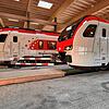 In frischem Glanz präsentieren sich die neuen Züge des Zugherstellers Stadler, die künftig für die schweizerischen Unternehmen SBB, ...