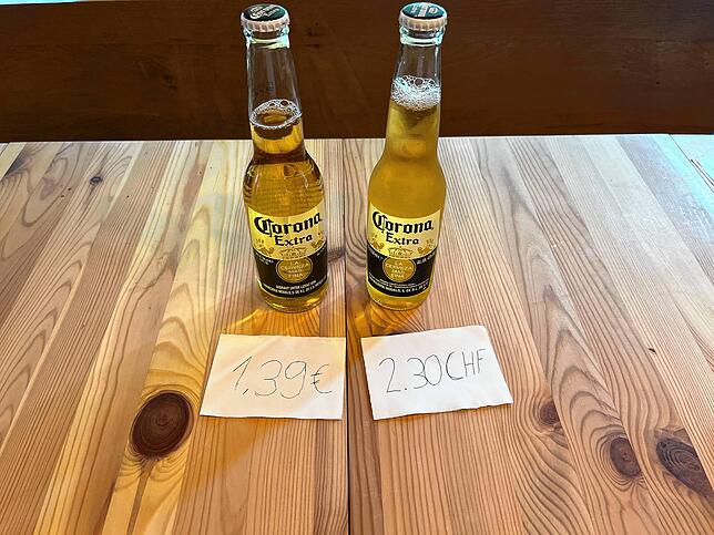 Bierpreisunterschied Juni 2025.