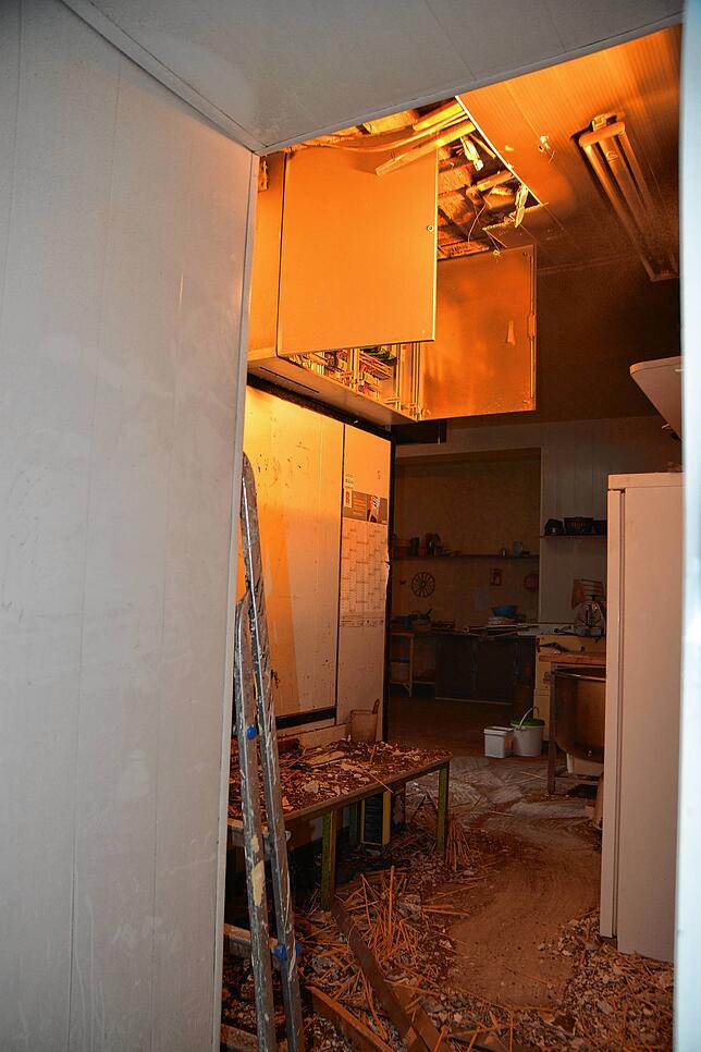 Der Stromkasten im Vorraum der Backstube.