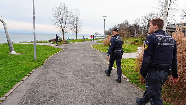 Polizisten bei Kontrollen im Frühjahr.