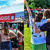 Für Miriam und Katja (rechtes Bild) ist es das erste Festival, als Erinnerung gibt es das offizielle Shirt vom gut besuchten ...