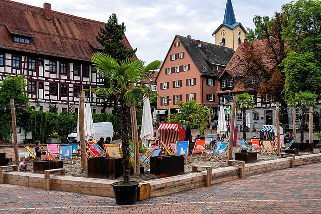 Stadtstrand in Schwenningen.