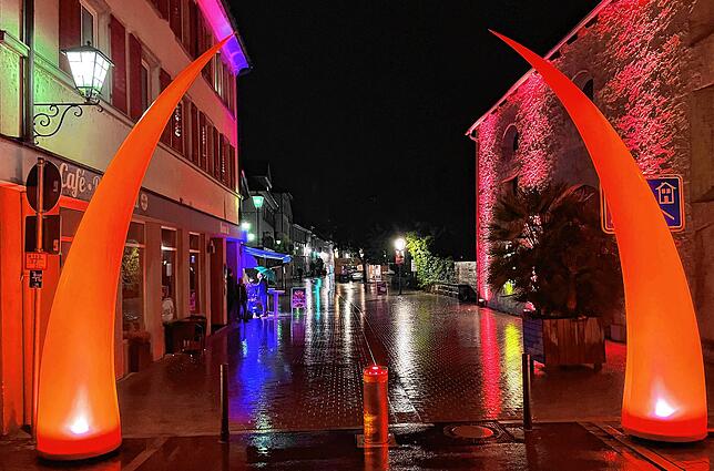 Bild 2: Überlingen leuchtet – im Regen