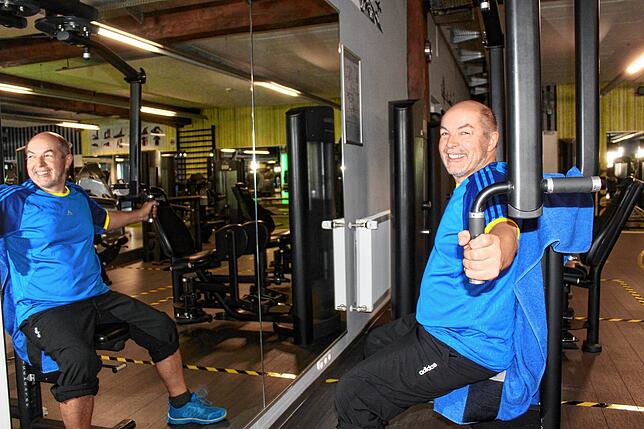 Hubert Strobel aus Ostrach machte vor dem Lockdown vormittags Reha-Sport im Fit4life: „Mir fällt das Training am Morgen leichter ...