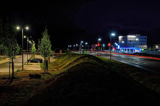 Bild 7: So hell leuchten Villingen und Schwenningen in der Nacht