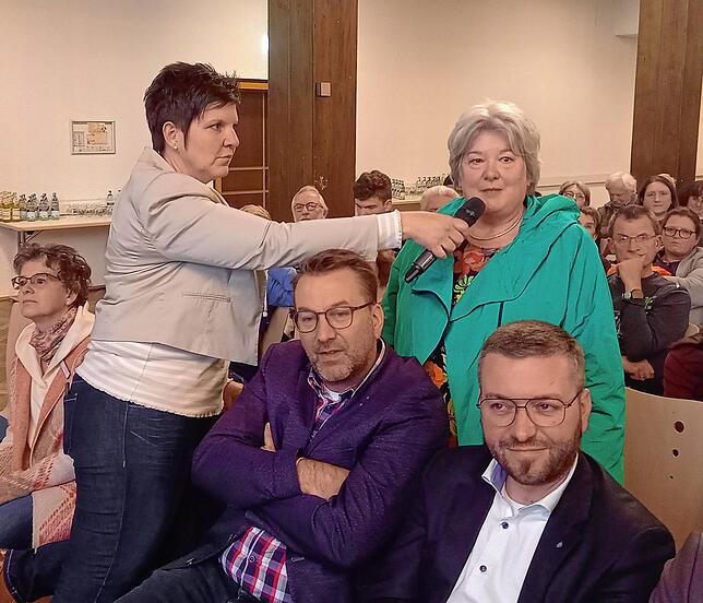 CDU-Stadträtin Susanne Sträßle wollte wissen, für wie viele Windkraftanlagen Platz sei. Weiter im Bild (von links): Bauamtsleiterin ...