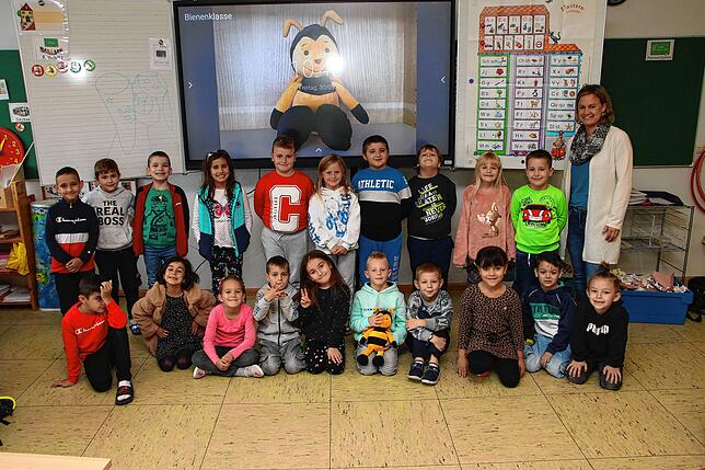 21 Kinder besuchen die Klasse 1a der Goetheschule in Rheinfelden. Klassenlehrerin ist Christine Meister.