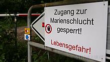 Die Marienschlucht bleibt vorerst gesperrt.