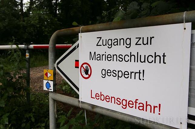 Die Marienschlucht bleibt vorerst gesperrt.