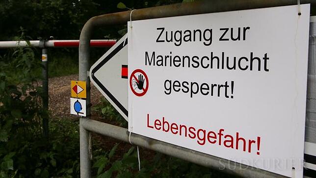 Die Marienschlucht bleibt vorerst gesperrt.