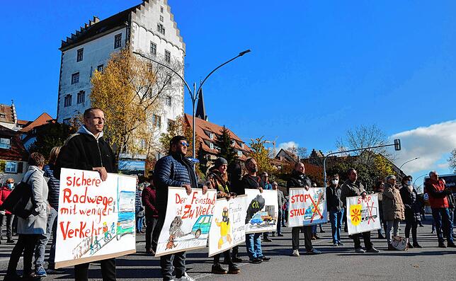 Emotionen vor dem Bürgerentscheid: Befürworter der Südumfahrung demonstrierten mehrfach in Markdorf.