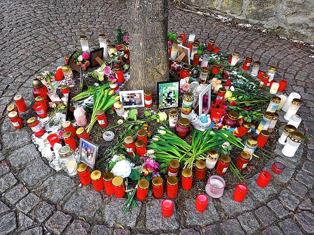 Die Gedenkstätte für Sabrina P. in Stockach am 23. Januar 2023.