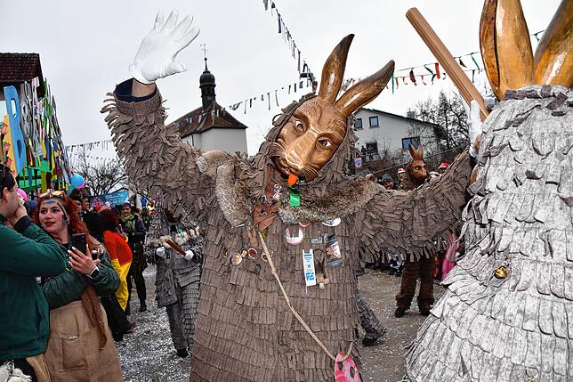 Die Seehasen aus Ludwigshafen waren eine der wunderschönen Maskengruppen am Sonntagsumzug.