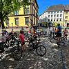 Während der dreiwöchigen Aktion gab es mehrere gemeinsame Radtouren, wie hier zum Auftakt in Bad Säckingen.