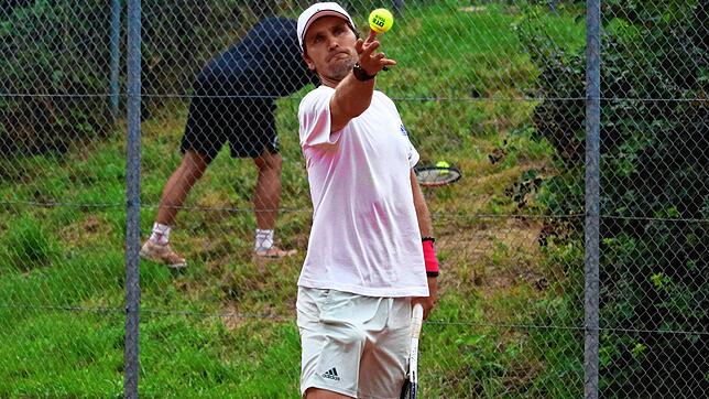 Mischa Zverev in Aktion bei den Überlingen Open.