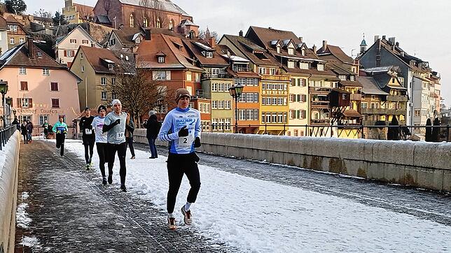 Endspurt zum Laufenburger Stadtlauf am 19. Januar Bild: Reinhard Herbrig