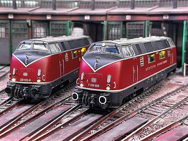 Natürlich darf auch die berühmte Schwarzwaldbahn-Lok V200 auf der Anlage nicht fehlen.
