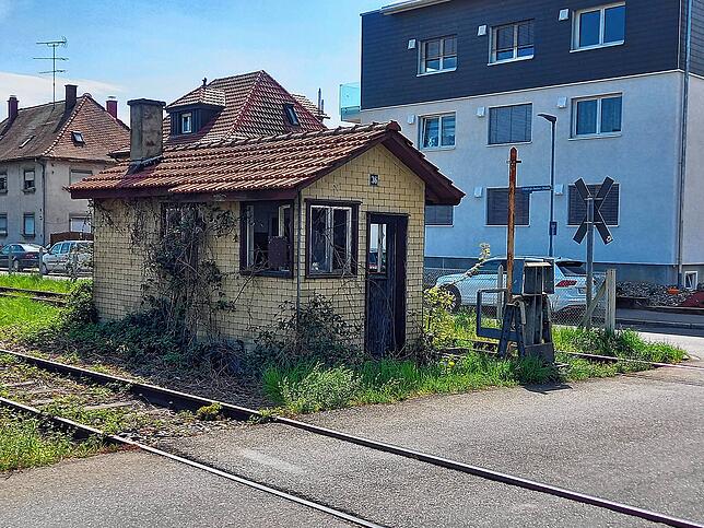 Das Gebäude im Dornröschenschlaf wird außen von Gestrüpp überwuchert.