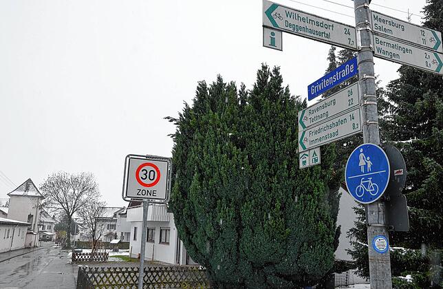 Bei der Grivitenstraße soll die angedachte Fahrradstraße quer durch Markdorf beginnen.