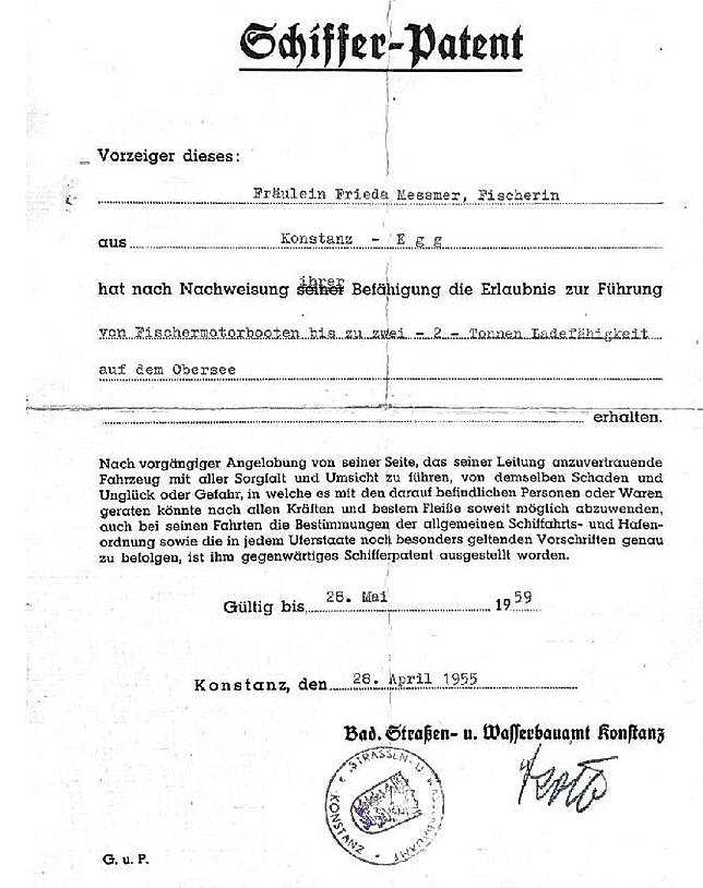 Ohne Schifferpatent durfte auch in den 50er-Jahren niemand mit dem Boot auf den See.