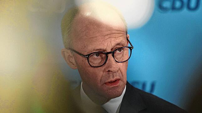 CDU-Chef Friedrich Merz im Januar mit einem Statement nach dem tödlichen Angriff in Aschaffenburg