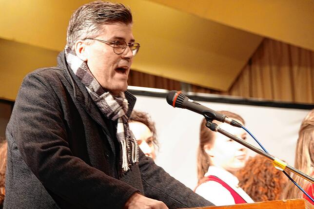 Landrat Martin Kistler bei seiner Ansprache in der Hotzenwaldhalle.