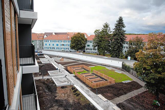 So sahen die Praxedisgärten beim Einzug im Oktober aus.