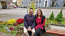 Vorsitzender Manuel Thomann (links) und seine Stellvertreterin Mareike Schmidt berichten von der 44-jährigen Geschichte der ...