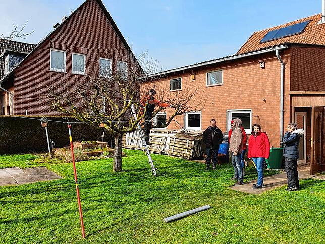 Auch alten Bäumen pepasst Ansgar Barth einen neuen Schnitt, so wie hier im Hausgarten der Familie Droste in Pollhagen.